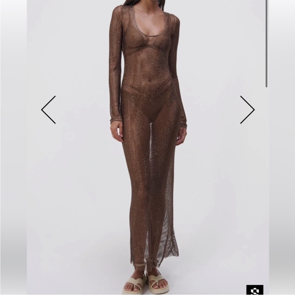 Jonathan Simkhai Mesh Brown Cover-Up